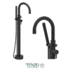 Alyss floor mount 3 pcs tub filler matte black