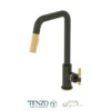 Single-handle kitchen faucet Bellacio with pull-down & 2-Function hand shower matte black / brushed gold