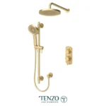 Alyss T-Box kit 2 functions pres bal brushed gold finish