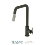 Single-handle kitchen faucet Bellacio with pull-down & 2-Function hand shower matte black / stainless steel