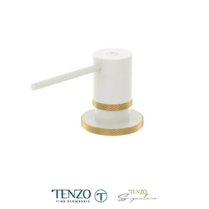 Soap dispenser Bellacio matte white / brushed gold