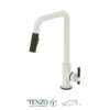 Single-handle kitchen faucet Bellacio with pull-down & 2-Function hand shower matte white / matte black
