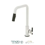 Single-handle kitchen faucet Bellacio with pull-down & 2-Function hand shower matte white / matte black