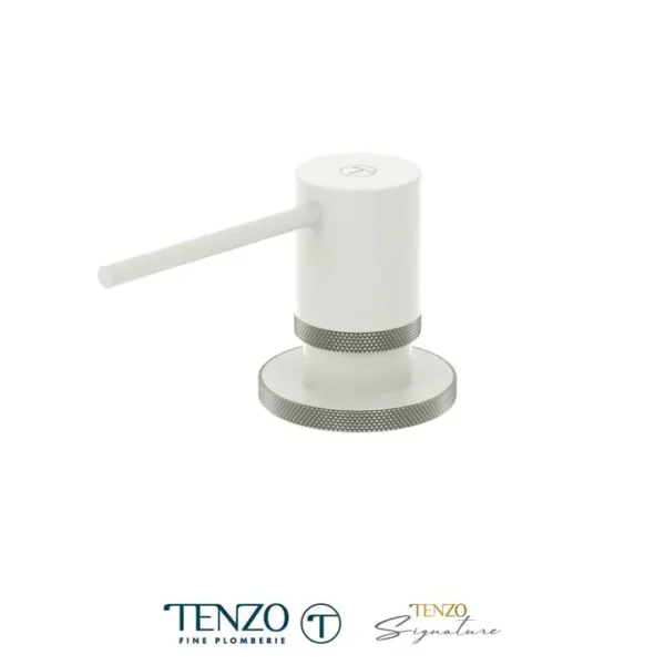 Soap dispenser Bellacio matte white / stainless steel