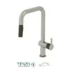 Single-handle kitchen faucet Calozy with pull-down & 2-Function hand shower stainless steel / matte black
