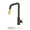 Single-handle kitchen faucet Bellacio with pull-down & 2-Function hand shower matte black / brushed gold