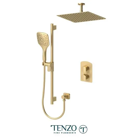 Delano T-Box kit 2 functions thermo brushed gold finish