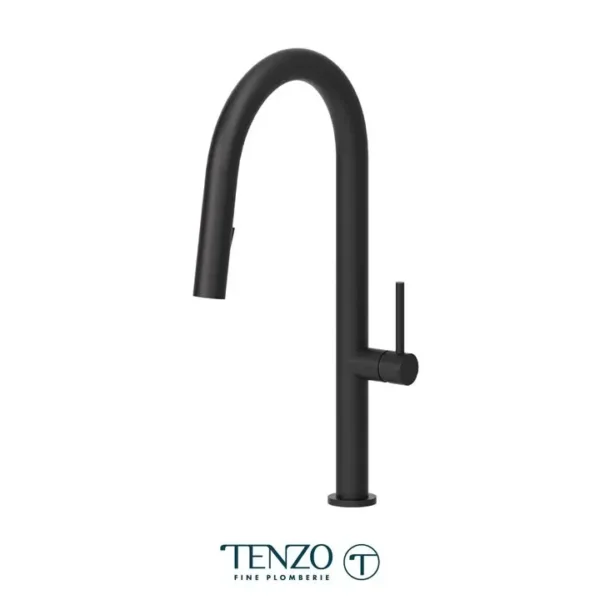 Single-handle kitchen faucet Amador with pull-down & 2-Function hand shower matte black