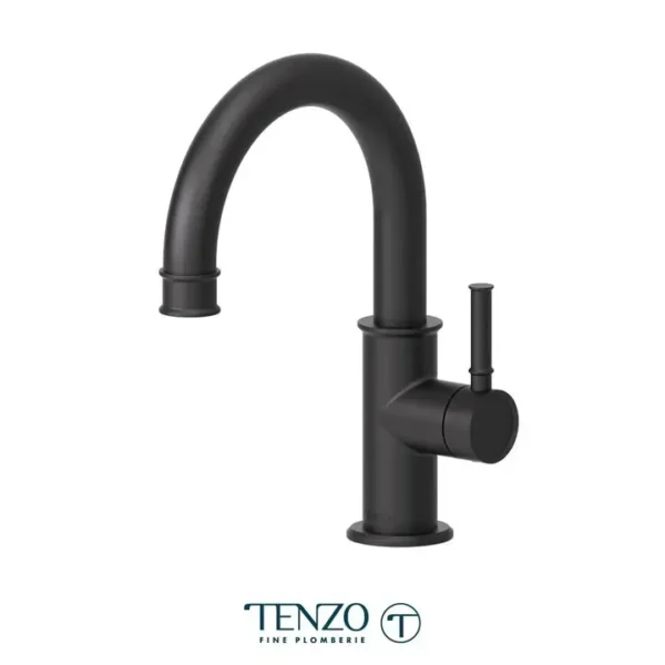 Alyss single hole lavatory faucet matte black