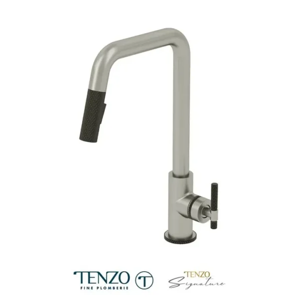 Single-handle kitchen faucet Bellacio with pull-down & 2-Function hand shower stainless steel / matte black