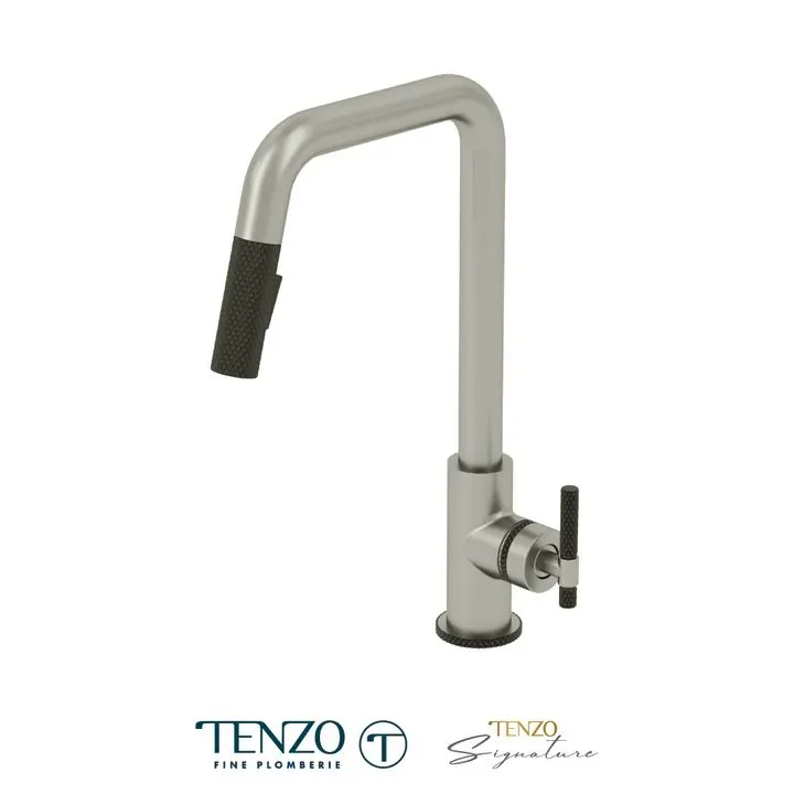 Single-handle kitchen faucet Bellacio with pull-down & 2-Function hand shower stainless steel / matte black