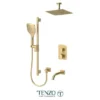 Delano T-Box kit 3 functions pres bal brushed gold finish