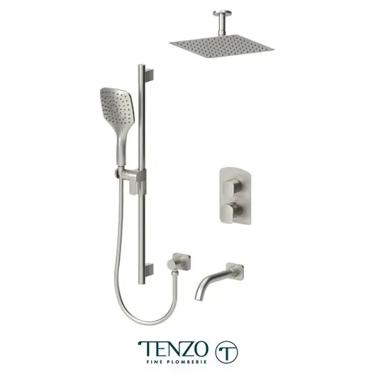 Delano T-Box kit 3 functions pres bal brushed nickel finish