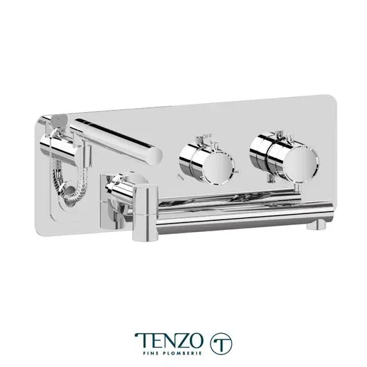 Wall mount tub faucet with swivel spout Alyss chrome