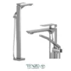 Slik floor mount tub filler chrome
