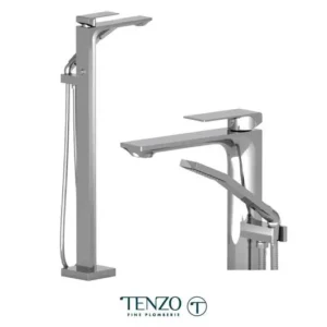 Slik floor mount tub filler chrome
