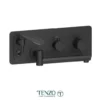 Wall mount tub faucet with swivel spout Alyss matte black