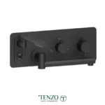 Wall mount tub faucet with swivel spout Alyss matte black