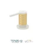 Soap dispenser Calozy matte white / brushed gold