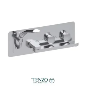 Wall mount tub faucet with swivel spout Fluvia chrome