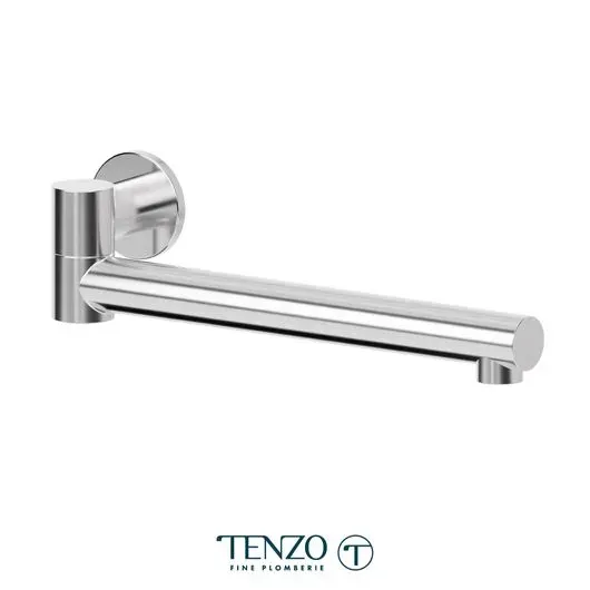 Wall mount swivel spout 30cm [12in] brass chrome
