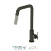 Single-handle kitchen faucet Bellacio with pull-down & 2-Function hand shower matte black / stainless steel