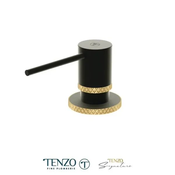 Soap dispenser Bellacio matte black / brushed gold