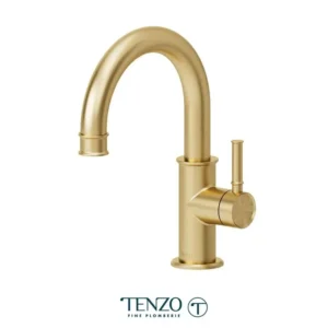 Alyss single hole lavatory faucet brushed gold