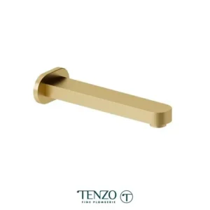 Wall mount spout 18cm [7in] brass brushed gold
