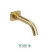 Wall mount spout 20cm [8in] brass brushed gold