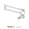 Pot filler faucet Calozy matte white / stainless steel