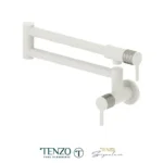 Pot filler faucet Calozy matte white / stainless steel