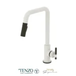 Single-handle kitchen faucet Bellacio with pull-down & 2-Function hand shower matte white / matte black