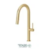 Single-handle kitchen faucet Amador with pull-down & 2-Function hand shower brushed gold