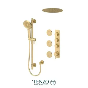 Alyss Extenza kit 3 functions thermo brushed gold finish