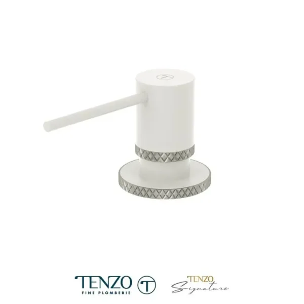Soap dispenser Bellacio matte white / stainless steel