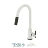 Single-handle kitchen faucet Bellacio with pull-down & 2-Function hand shower matte white / matte black