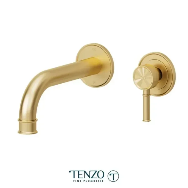 Wall mount lavatory faucet Alyss brushed gold