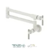 Pot filler faucet Bellacio matte white / stainless steel