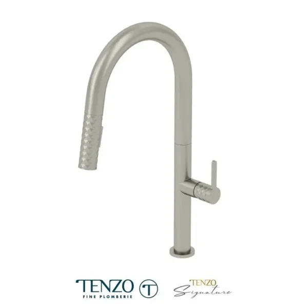 Single-handle kitchen faucet Calozy with pull-down & 2-Function hand shower stainless steel