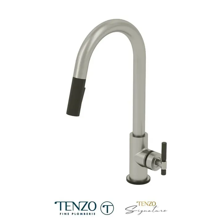 Single-handle kitchen faucet Bellacio with pull-down & 2-Function hand shower stainless steel / matte black