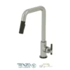 Single-handle kitchen faucet Bellacio with pull-down & 2-Function hand shower stainless steel / matte black