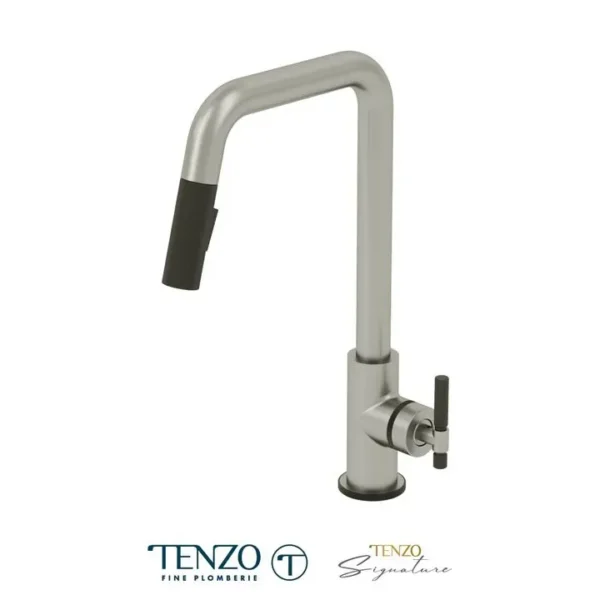 Single-handle kitchen faucet Bellacio with pull-down & 2-Function hand shower stainless steel / matte black