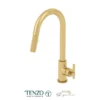 Single-handle kitchen faucet Bellacio with pull-down & 2-Function hand shower brushed gold