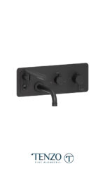 Wall mount spout 20cm [8in] brass matte black