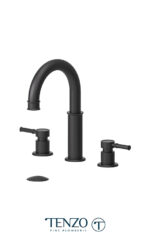 Alyss 8in lavatory faucet matte black with (overflow) drain