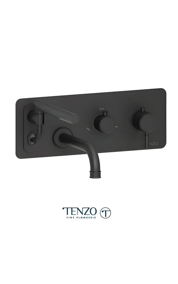 TENZO Wall mount tub filler with retractable hose, Alyss
