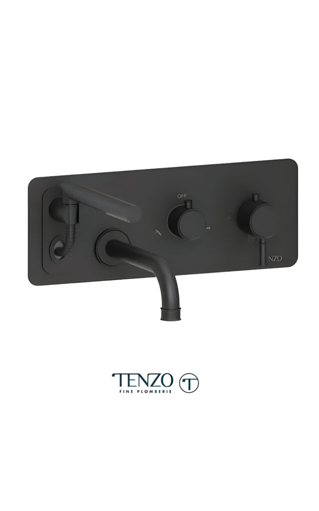 TENZO Wall mount tub filler with retractable hose, Alyss