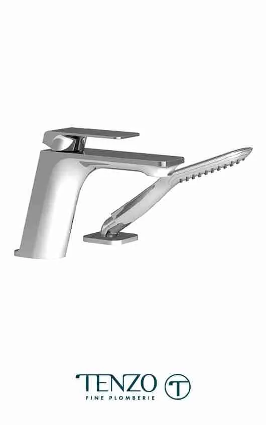 Quantum deck mount 2 pcs tub filler chrome