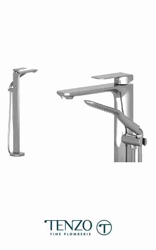 Quantum floor mount tub filler chrome